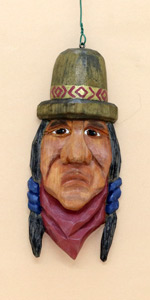 CraZ Carver Original Native American Ornament 
