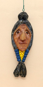 CraZ Carver Original Native American Ornament 
