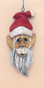 CraZ Carver Ornaments Santa Elf  Basswood  