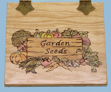 CraZ CArver Pryography Garden Seed Box